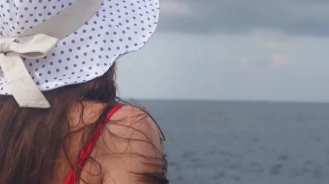 Summer Beauty On Boat Stock Footage 48135308