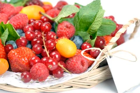 Summer berries strawberry, grape and others Stock Photos