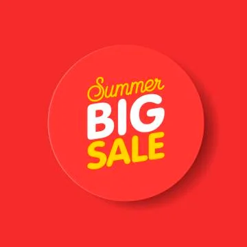 Summer big sale. Vector flat illustration. Shop now. Poster template for adva イラスト素材