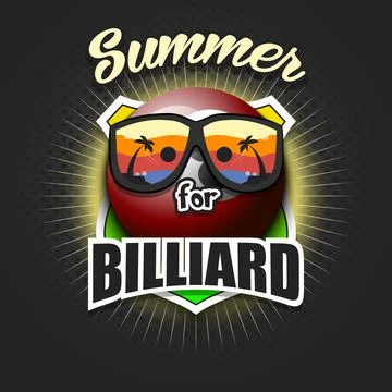 Summer billiard logo. Summer for billiard イラスト素材