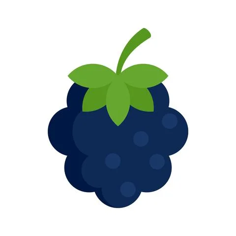 Summer blackberry icon flat isolated vector Illustrazione stock