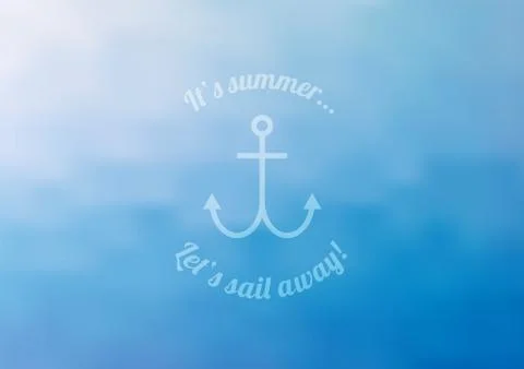 Summer blue background Stock Illustration