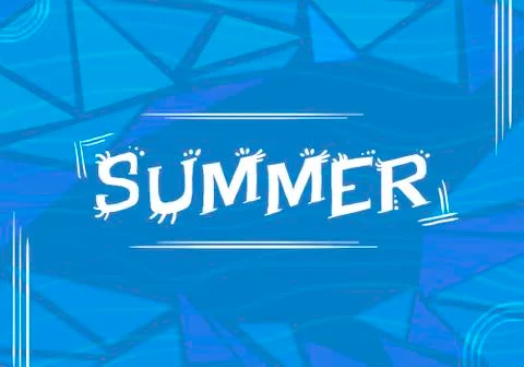 Summer (blue background with waves) Stock Illustration