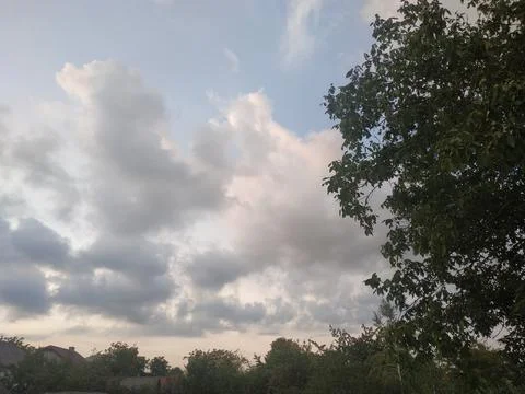 Summer blue sky cloud gradient light white background. Beauty clear cloudy in Stock Photos