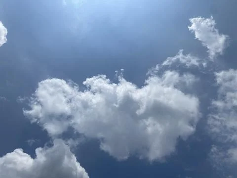 Summer blue sky cloud gradient light white background Stock Photos