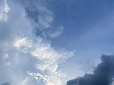 Summer blue sky cloud gradient light white background. Beauty clear cloudy .. Stock Photos