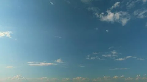 Summer Blue Sky Cloud Gradient Light White Background. Dramatic White Clouds And Stock Photos