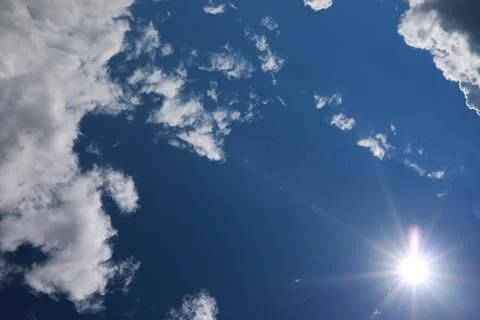 Summer blue sky cloud gradient light white background. Beauty clear cloudy .. 스톡 사진