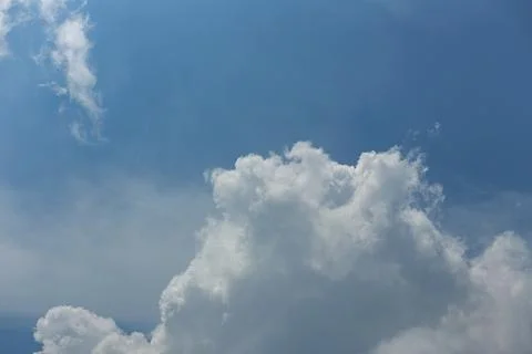 Summer blue sky cloud gradient light white background.beauty bright cloud c.. Stock Photos