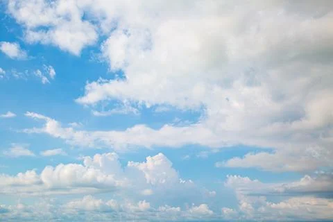 Summer blue sky cloud light gradient white background Stock-Fotos