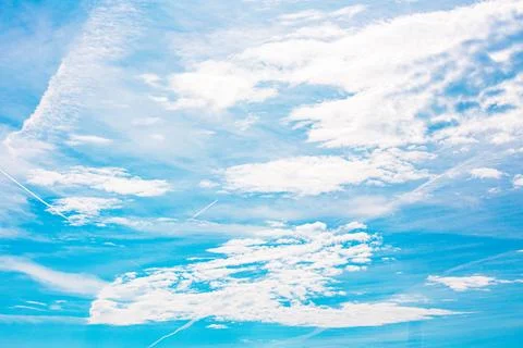 Summer blue sky cloud light gradient white background Stock Photos