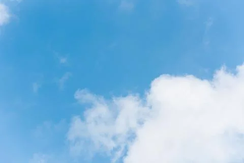 Summer blue sky clouds background. Beauty clear cloudy in sunshine calm brigh Stock Photos
