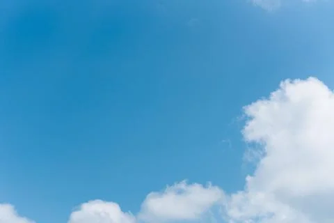 Summer blue sky clouds background. Beauty clear cloudy in sunshine calm brigh Stock Photos