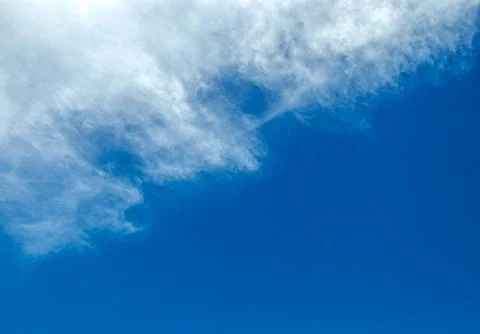 Summer Blue Sky Cloudscape Over Lake Michigan Stock Photos