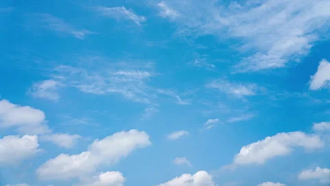 Summer Blue Sky with Drifting Clouds Time Lapse 4K Stock Footage 319936858