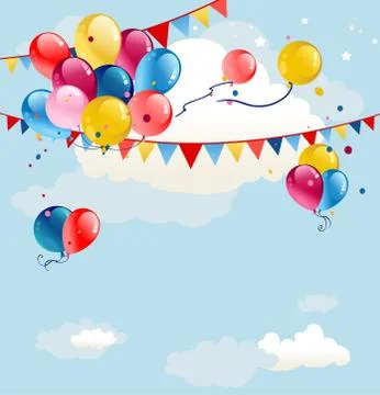 Summer blue sky Stock Illustration