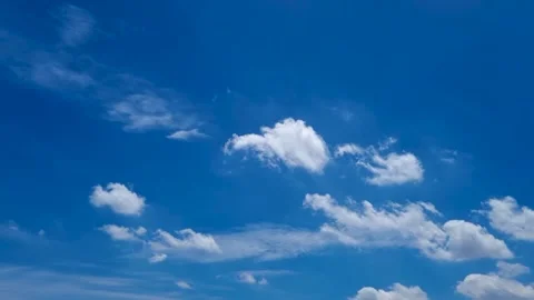 Summer blue sky time lapse. White clouds background. Cloud time lapse 스톡 동영상 209910948