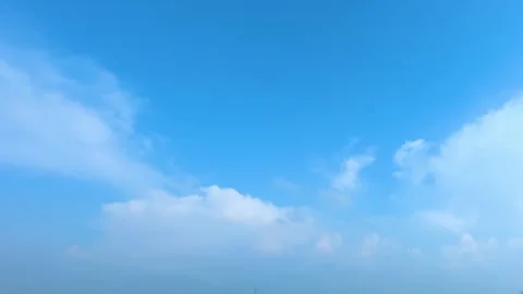 Summer blue sky time lapse. Nature weather blue sky. Stock Footage 244305034