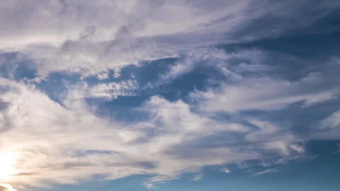 Summer blue sky time lapse. Nature weather blue sky. Stock Footage 253253078