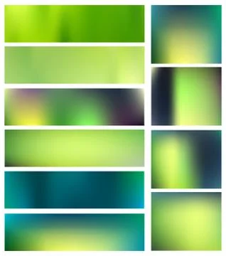 Summer blurred backgrounds set Stock Illustration