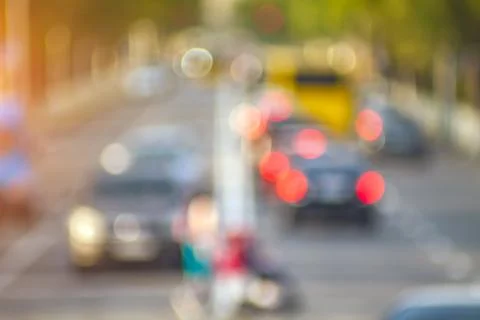 Summer blurry city backdrop. Stock Photos
