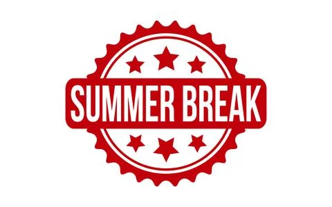 Summer Break Rubber Stamp Seal Vector Stock-Illustration