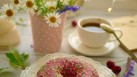 Summer breakfast Stock Footage 156685380