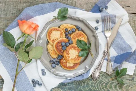 Summer breakfast in a rustic style Stock Photos
