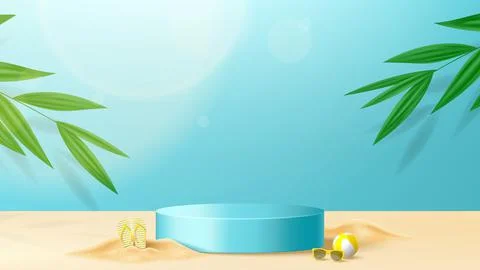 Summer bright banner template Stock Illustration