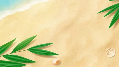 Summer bright banner template Stock Illustration