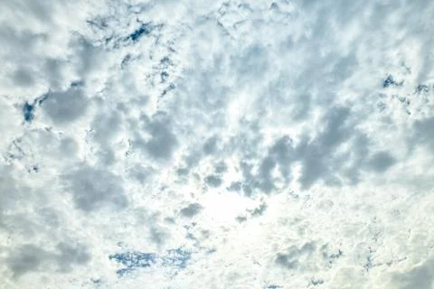 Summer bright blue sky with clouds outdoor background Fotos de archivo