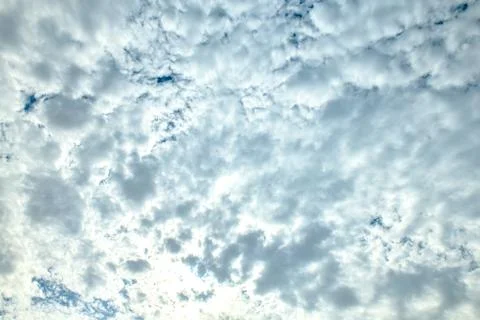 Summer bright blue sky with clouds outdoor background Stock Photos