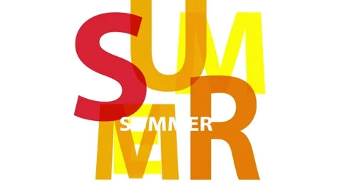 Summer. Broken text, animated illustration in seamless loop Video stock 239048326