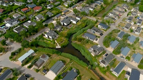 Summer cabins in the Netherlands. 스톡 동영상 275031492