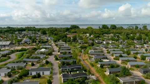 Summer cabins in the Netherlands. 스톡 동영상 275266284