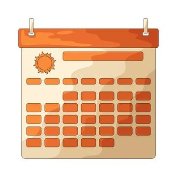 Summer calendar illustration Illustration