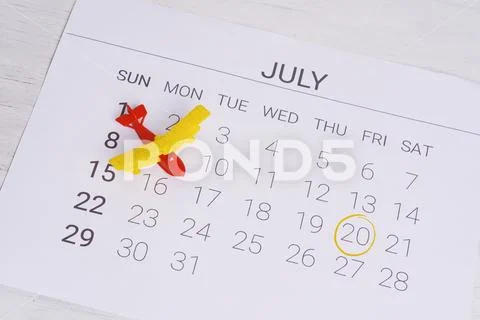 Summer Calendar Schedule. Stock Photos