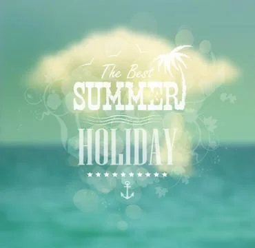 Summer calligraphic design Stock Illustration