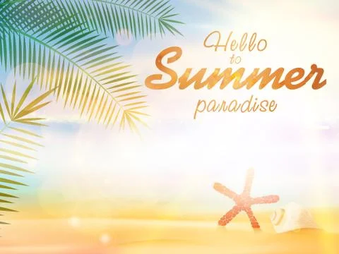Summer calligraphic designs. Stock Illustration