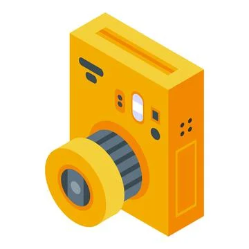 Summer camera icon, isometric style Stock Illustration
