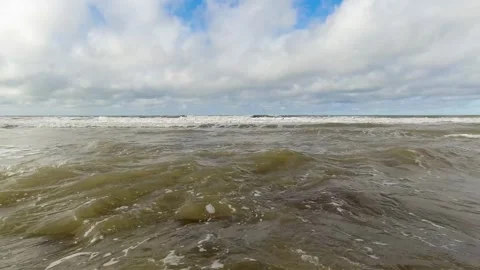 Summer: A Cameras View of the Ocean and the Blue Sky Stock Footage 272354042