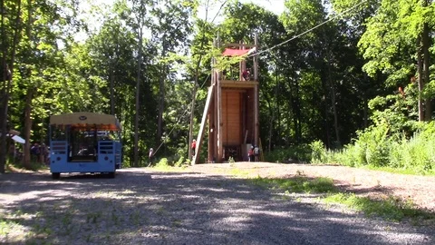 Summer Camp Climbing wall 스톡 동영상 120710462