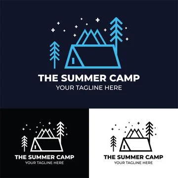 Summer Camp Logo Stock Illustration