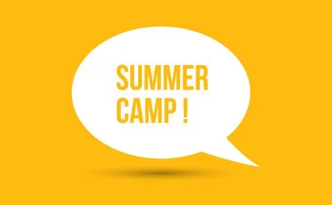Summer camp speech bubble vector illustration. Communication speech bubble .. Stock Illustration