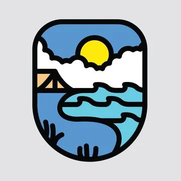 Summer camping graphic illustration vector art t-shirt design Stock-Illustration