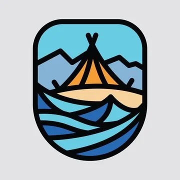 Summer camping graphic illustration vector art t-shirt design Stock Illustration
