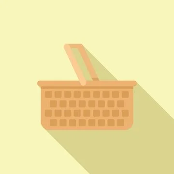 Summer camping icon flat vector. Empty bag Stock Illustration