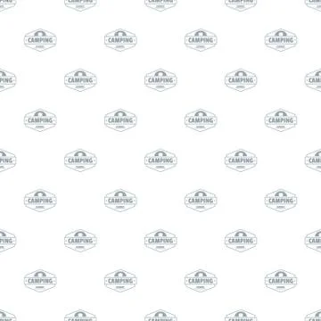 Summer camping pattern vector seamless Stock Illustration