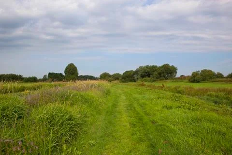 Summer canal towpath Stock Photos