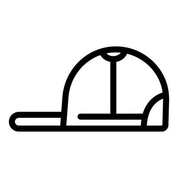 Summer cap icon outline vector. Baseball fashion Illustrazione stock